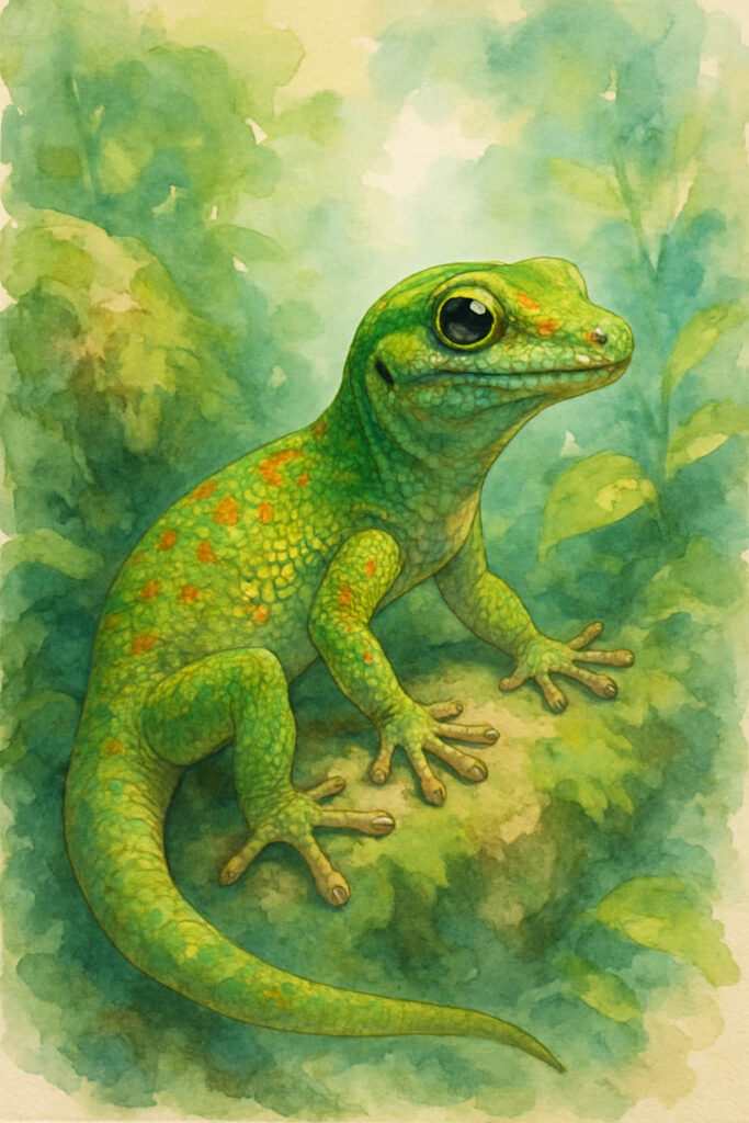 watercolor gecko arg